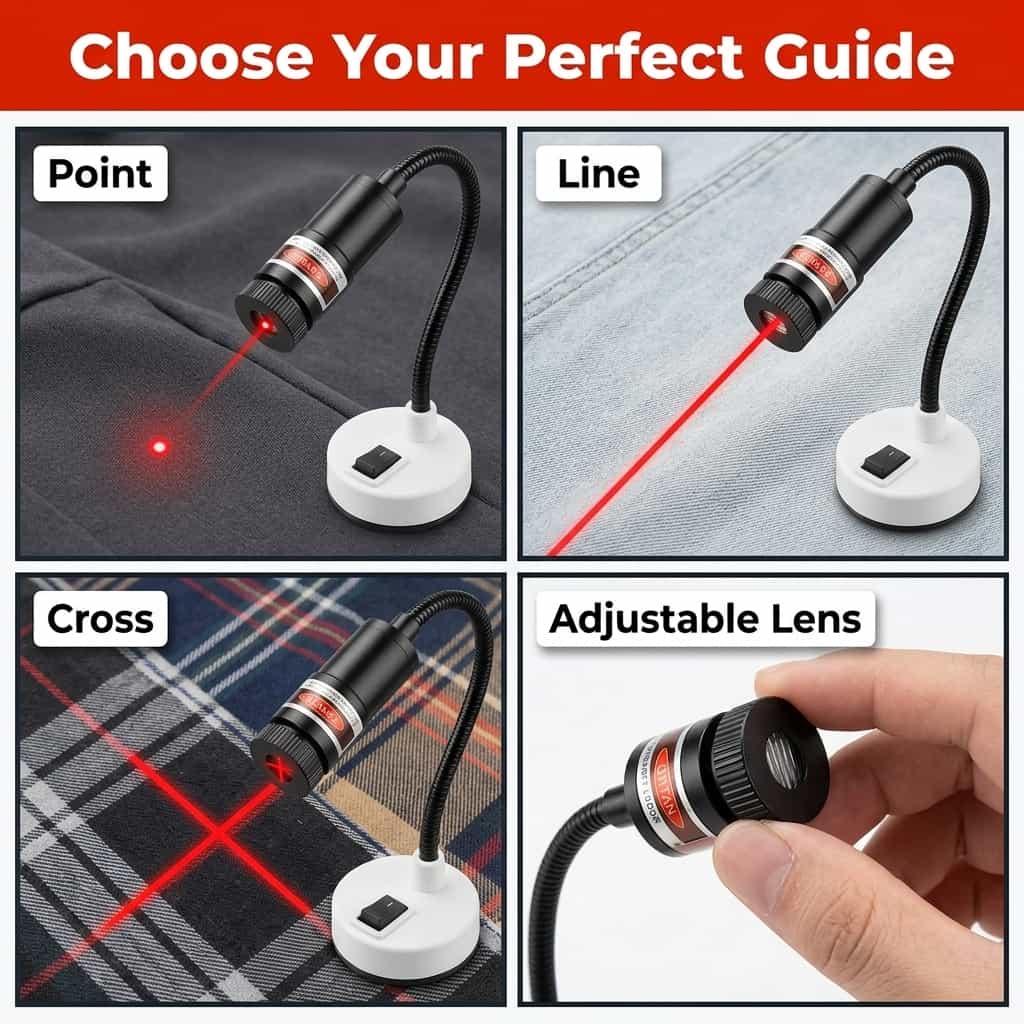 Magnetický šijací laser - Perfektné rovné stehy zakaždým