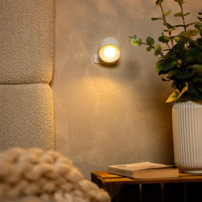 Wireless Magnetic Wall Lamp – 360° Rotating Light side view