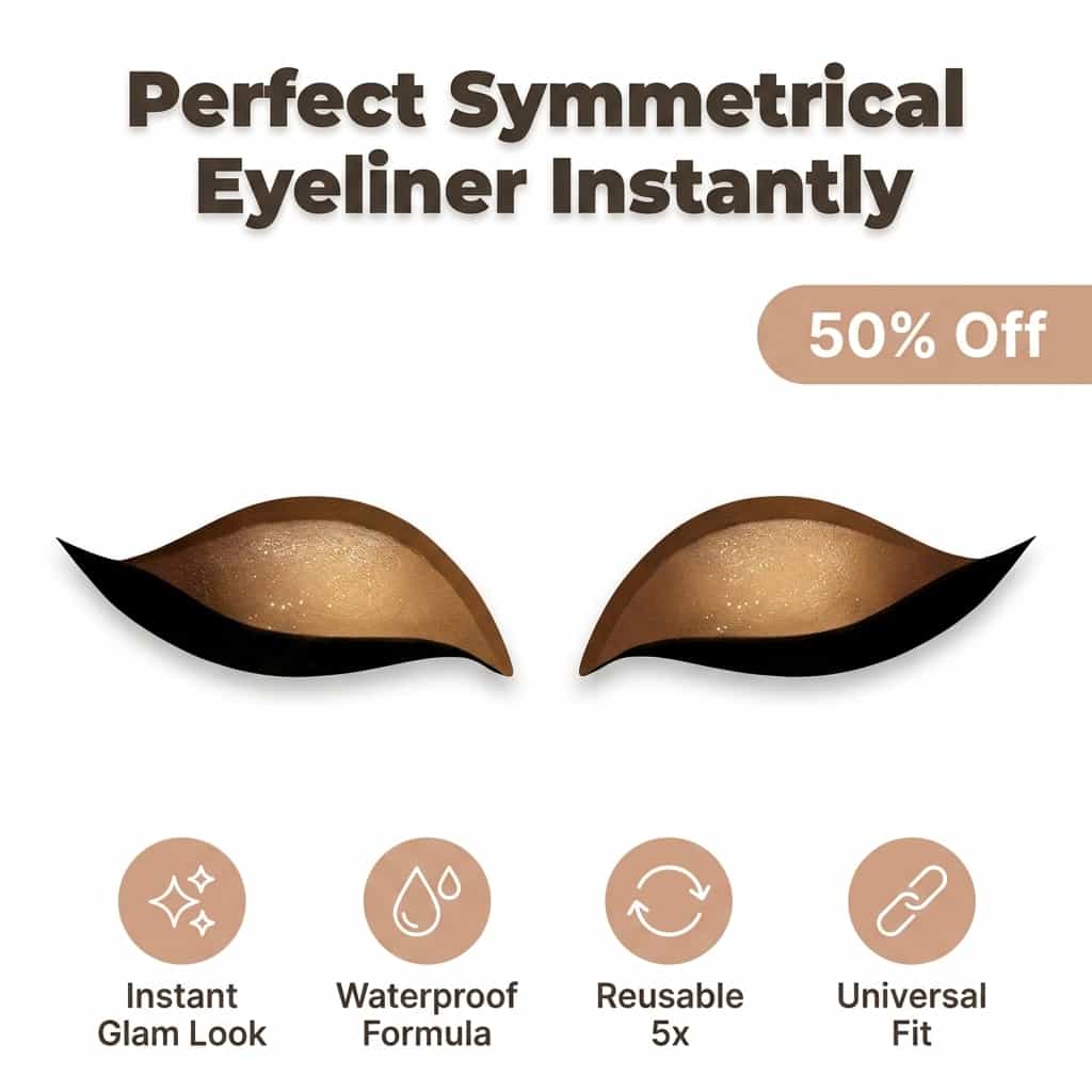 Gjenbrukbare eyelinerskilt - Umiddelbar glam-look på sekunder