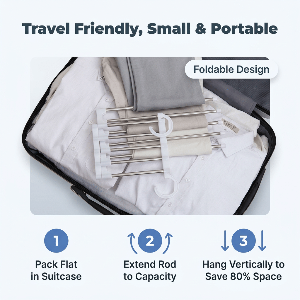SmartCloset™ - Plassbesparende 5-lags bukseorganisator