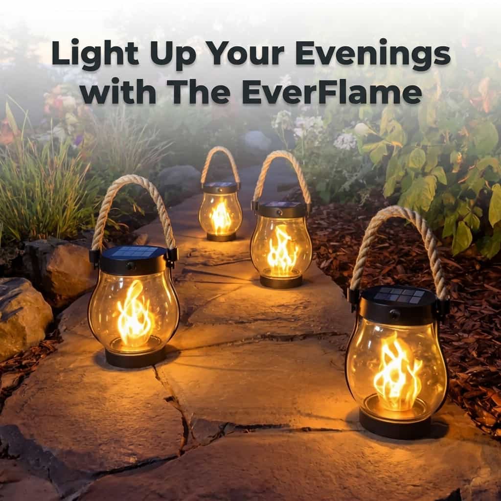 The EverFlame Solar Lantern - A Perfect Flame, Every Night lifestyle photo