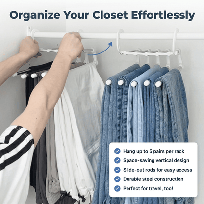SmartCloset™ - Plassbesparende 5-lags bukseorganisator