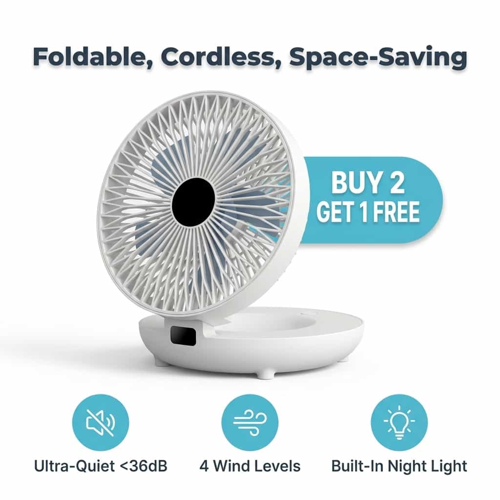 EasyBreeze™ - Tichý prenosný chladič s nočným svetlom