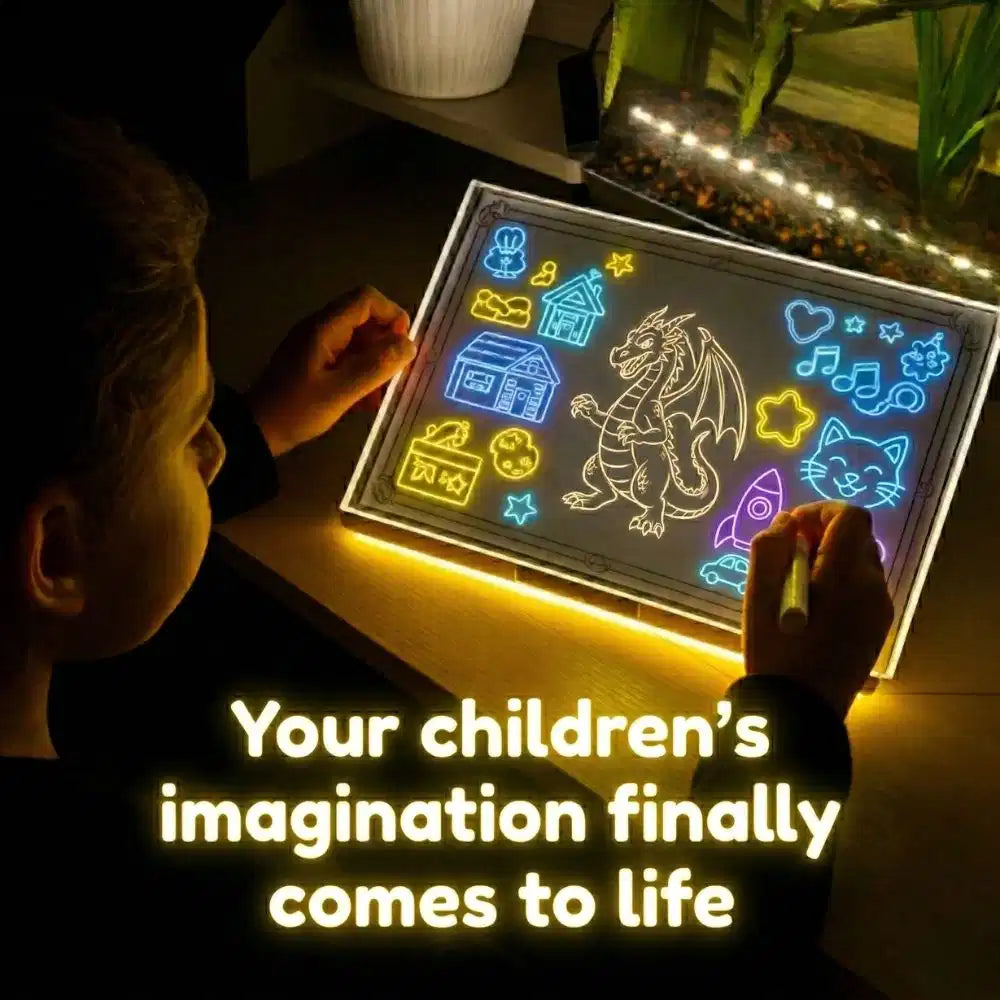 GlowPad™ - Opakovane použiteľná LED kresliaca doska s technológiou okamžitého mazania