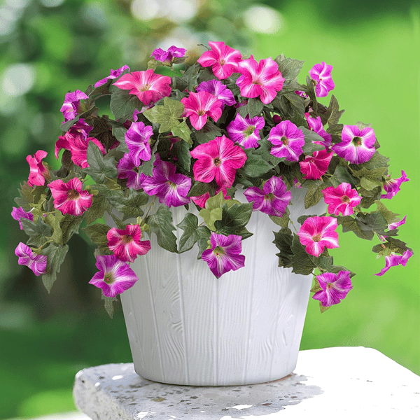 逼真人造牵牛花 - 耐候花卉展示