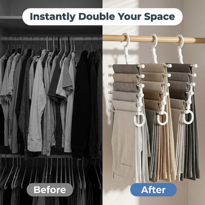 SmartCloset™ - Plassbesparende 5-lags bukseorganisator