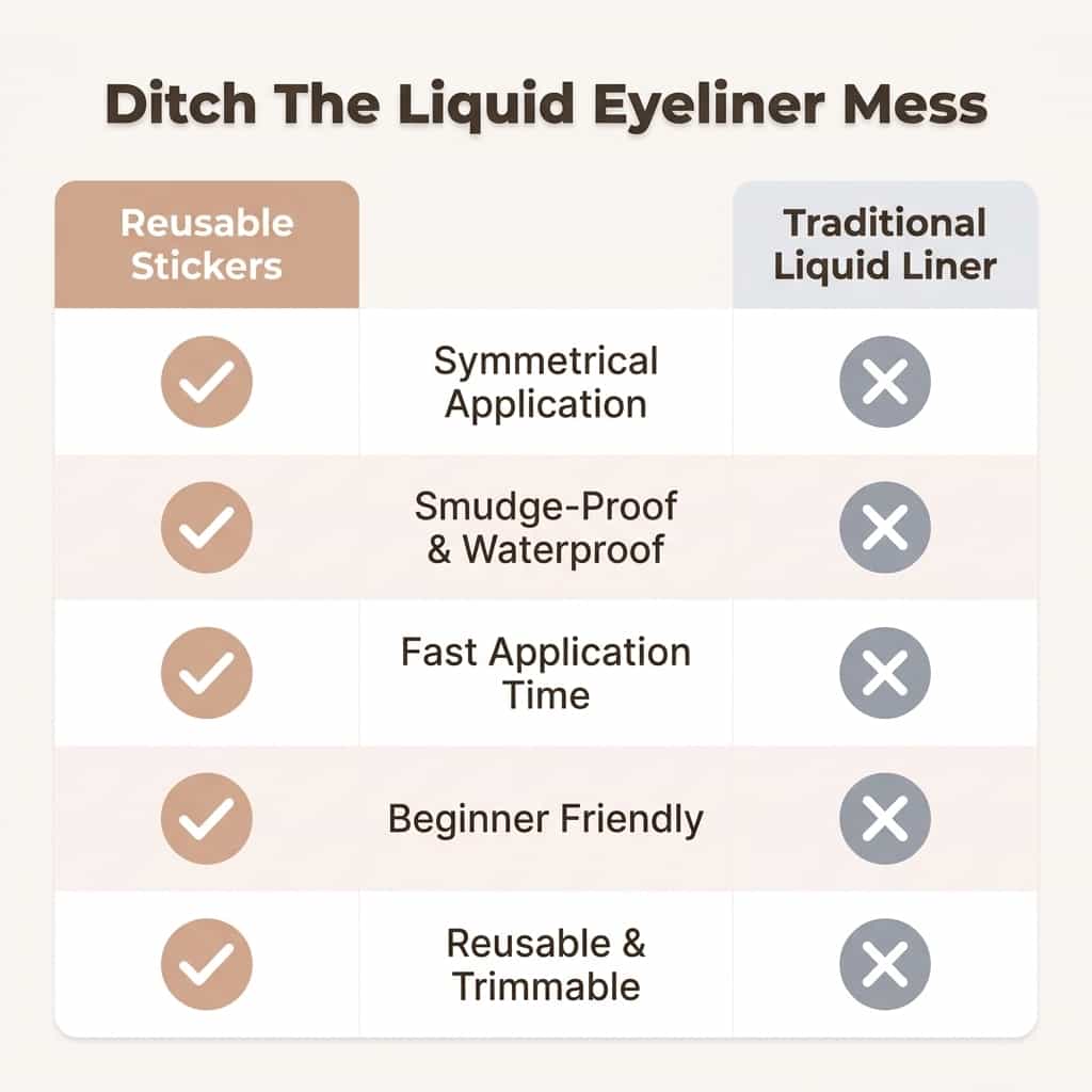 Gjenbrukbare eyelinerskilt - Umiddelbar glam-look på sekunder
