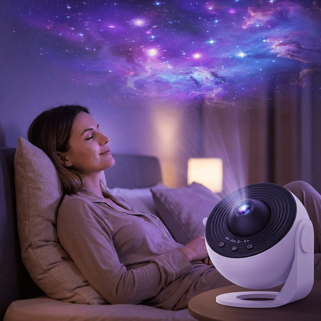 HD Galaxy Star Projector - Stille drift for et fredelig og beroligende søvnmiljø