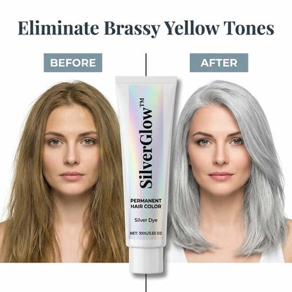 SilverGlow™ - 2-v-1 bezamoniaková strieborná vlasová formula