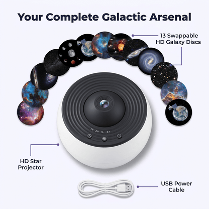 HD Galaxy Star Projector - Stille drift for et fredelig og beroligende søvnmiljø