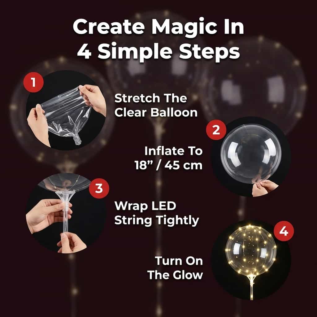 LED dekorative festballonger