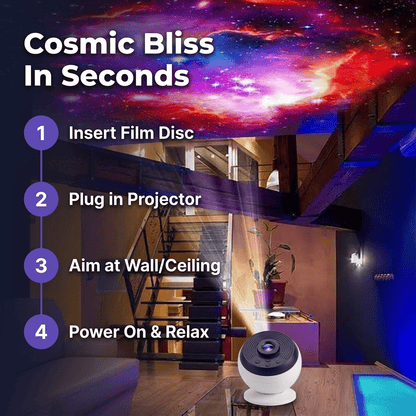 HD Galaxy Star Projector - Stille drift for et fredelig og beroligende søvnmiljø