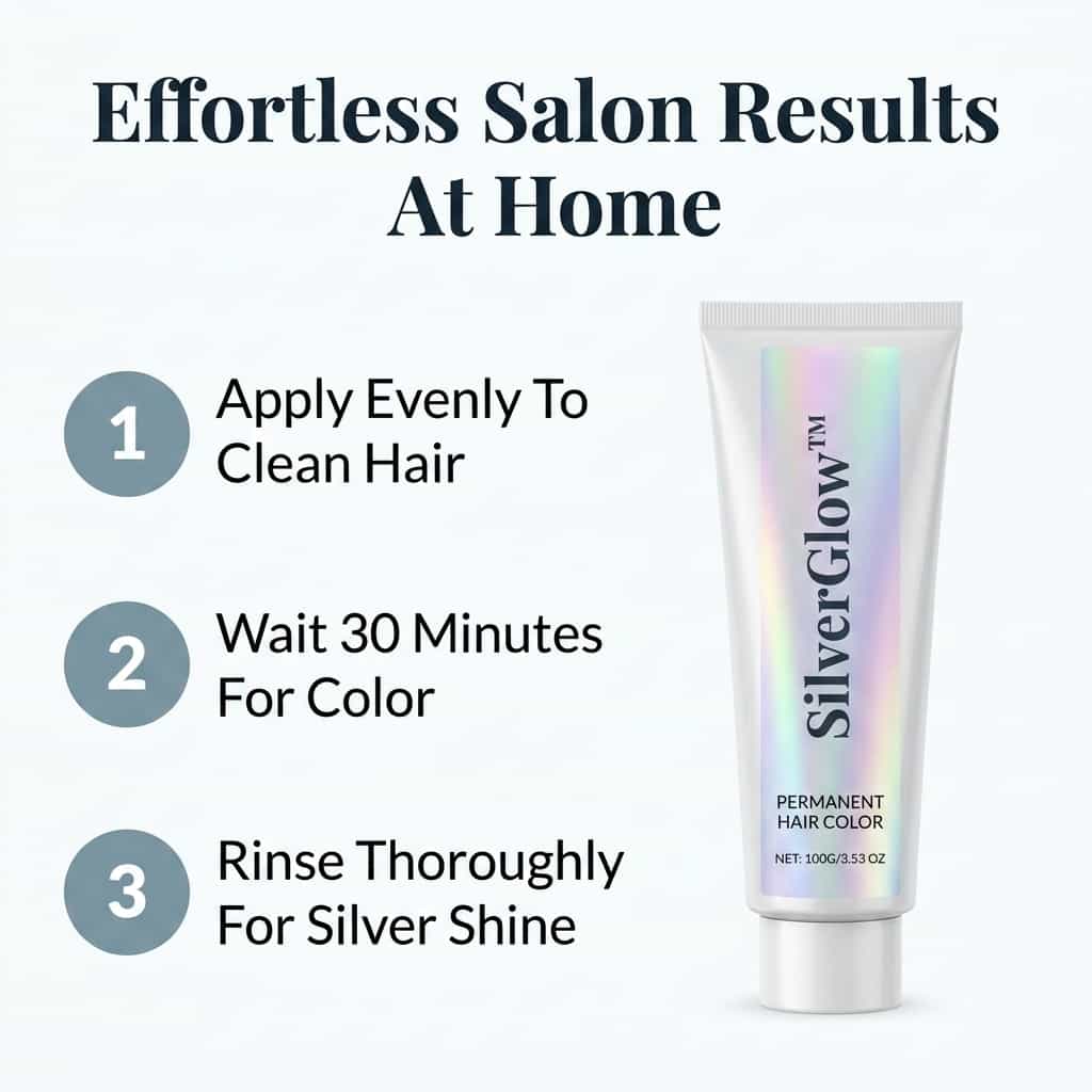 SilverGlow™ - 2-v-1 bezamoniaková strieborná vlasová formula
