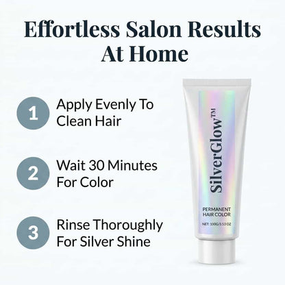 SilverGlow™ - 2-v-1 bezamoniaková strieborná vlasová formula