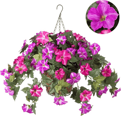 逼真人造牵牛花 - 耐候花卉展示