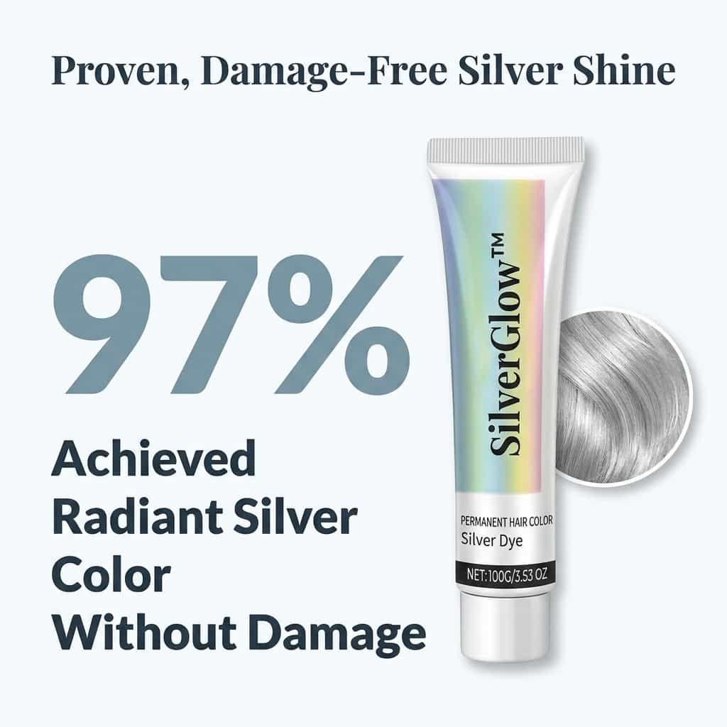 SilverGlow™ - 2-v-1 bezamoniaková strieborná vlasová formula