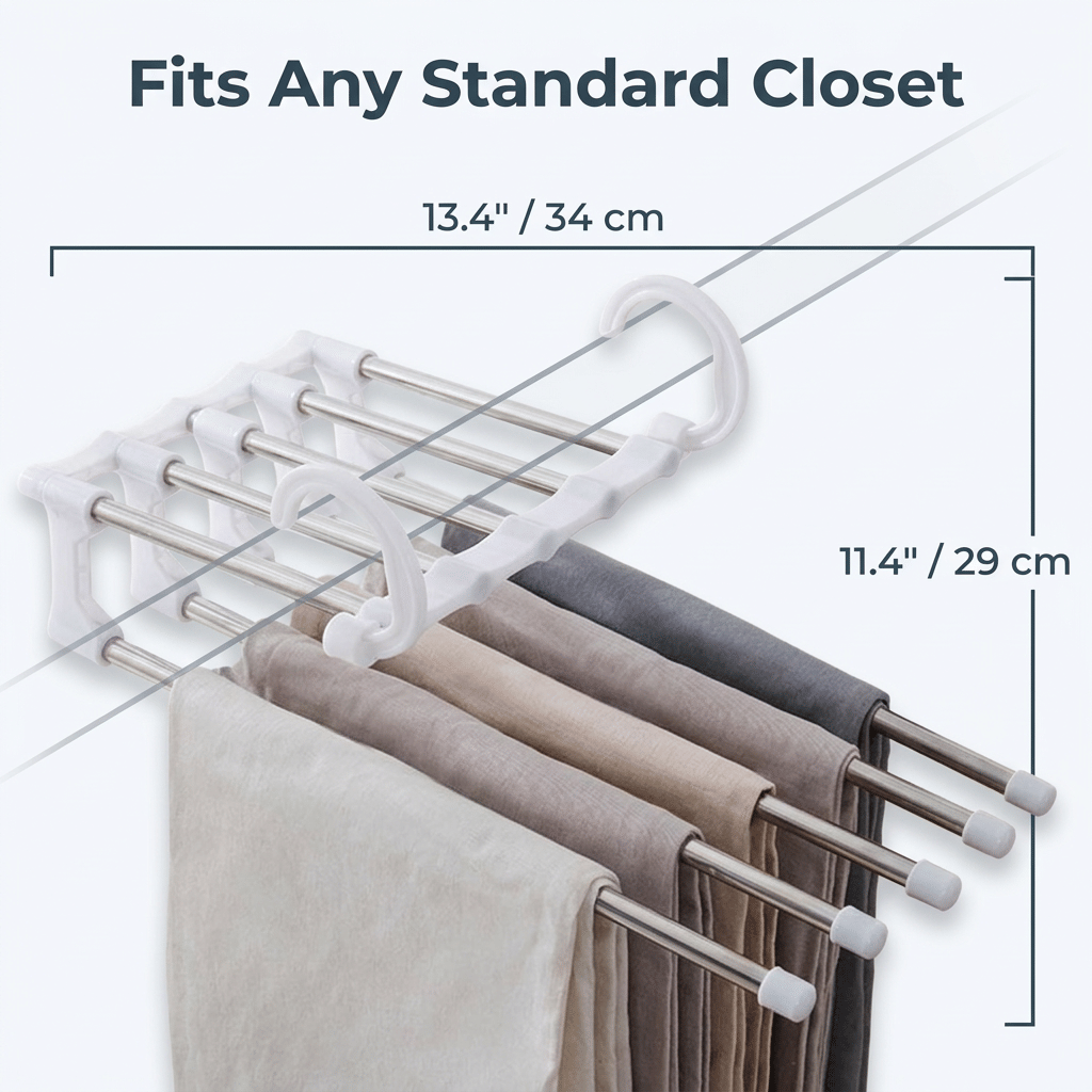 SmartCloset™ - Plassbesparende 5-lags bukseorganisator