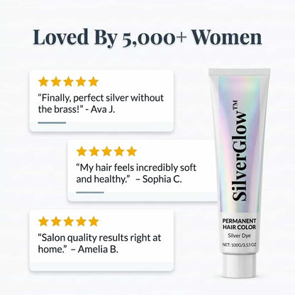 SilverGlow™ - 2-v-1 bezamoniaková strieborná vlasová formula