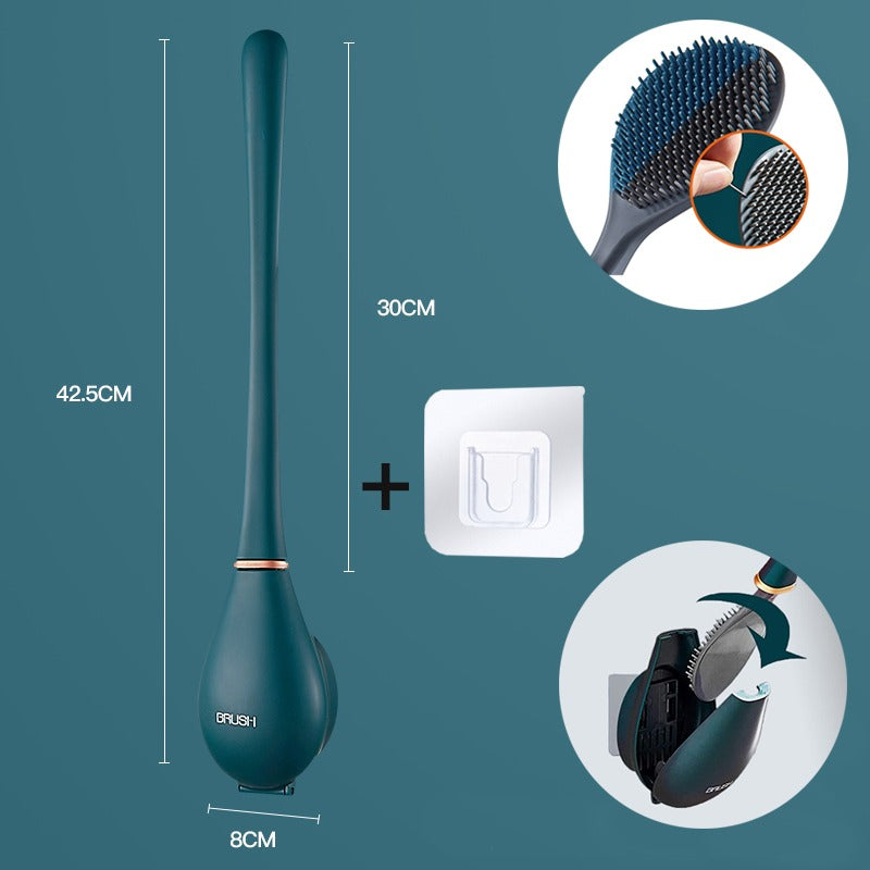 Silikon toalettbørste - Hygienisk veggmontert design