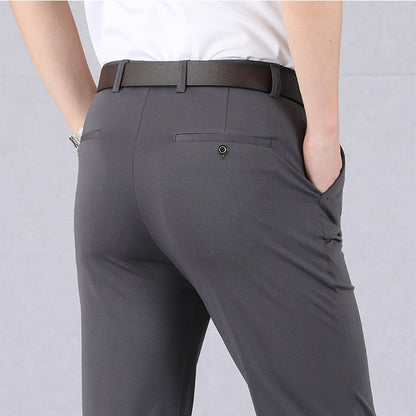 Slim Fit Stretch Pants - Professional style with a flexible fit features overview