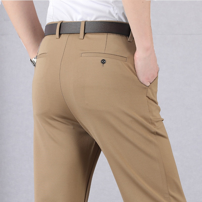 Slim Fit Stretch Pants - Professional style with a flexible fit lifestyle photo
