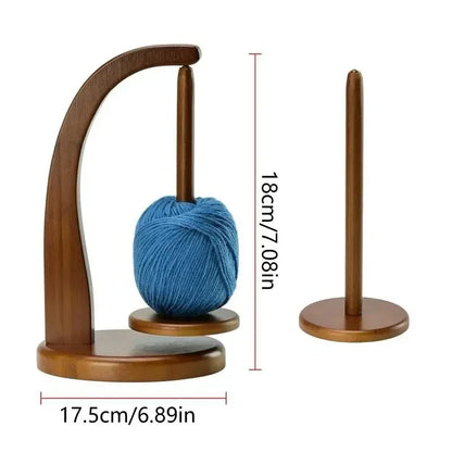 Trehåndtak for garnholder, roterende strikkeverktøy, heklegarnholder, magnetisk trådsnelle, ullkulevikler, roterende spinner
