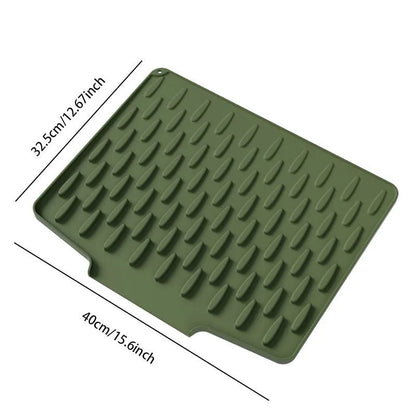 QuickDry™ - Skråstilt silikonmatte for rask vannavrenning