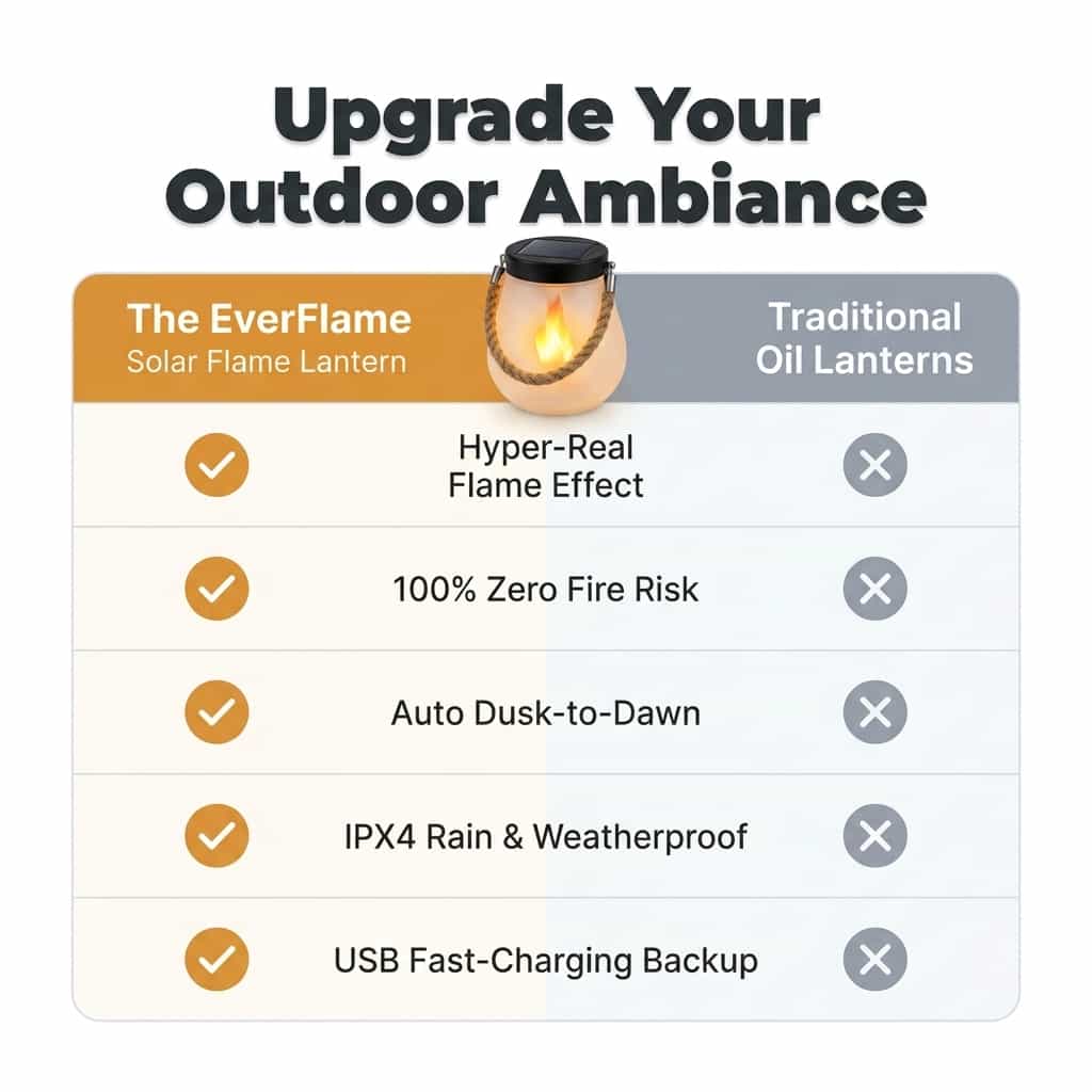 The EverFlame Solar Lantern - A Perfect Flame, Every Night additional view 9
